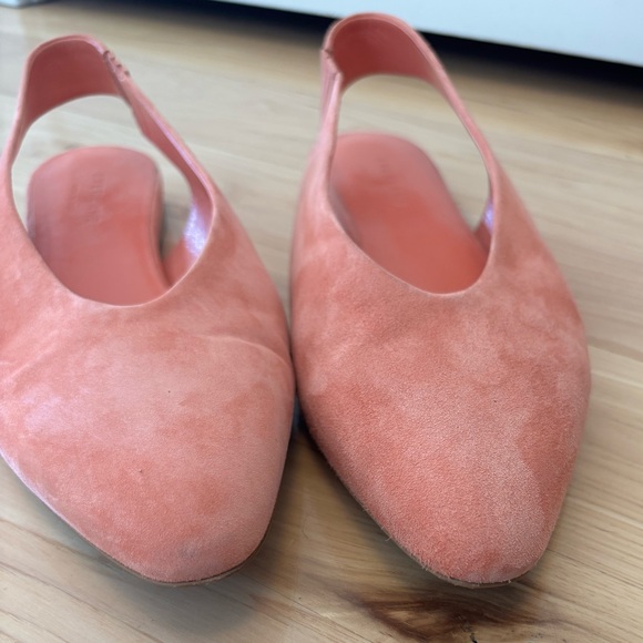 Everlane Coral Suede Slingback Pointed Toe Flats Mules Sz 11 - Picture 8 of 8